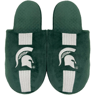 New With Tags Michigan State Spartans FOCO Youth Team Stripe Slippers Size XL Orig $20