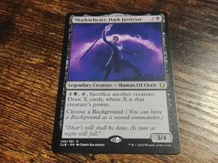 Magic the gathering mtg Shadowheart Dark Justicar rare card Baldurs Gate