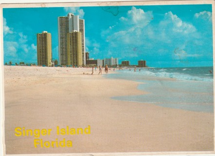 Vintage Used Postcard: Singer Island, FL