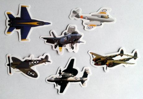 Six Jet/Airplane Stickers #4