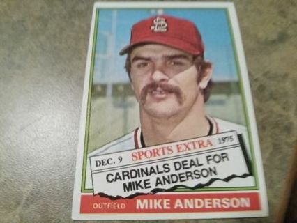 1976 TOPPS SPORTS EXTRA MIKE ANDERSON ST. LOUIS CARDINALS BASEBALL CARD# 527T