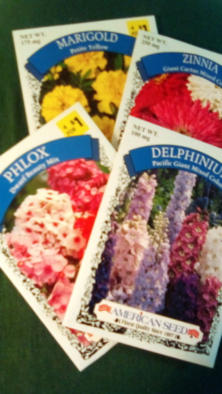 4 packs of Pretty Flower seeds