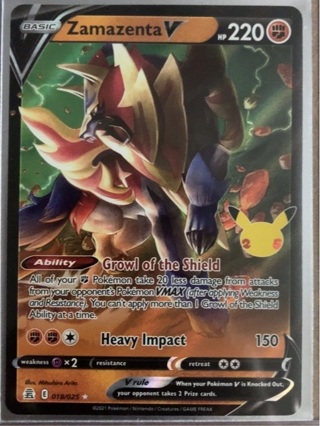 Zamazenta V Pokémon card