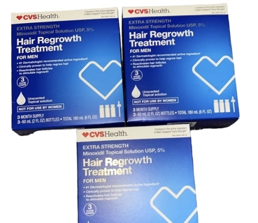 CVS MEN HAIR REGROWTH SOLUTION - 3 BOXES