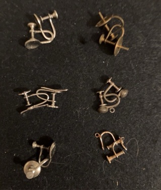 6 pairs of clip on earrings for jewelry making