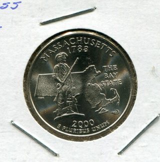 2000 P Massachusetts State Quarter-B.U.