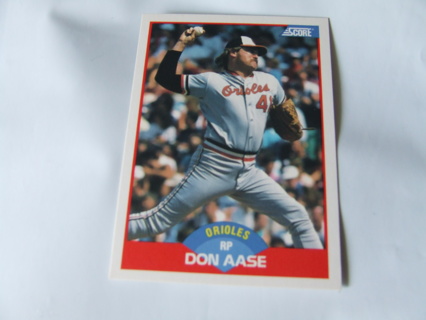 1989 Don Aase Baltimore Orioles Score Card #524