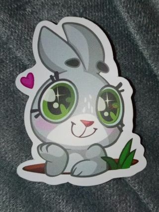 Bunny adorable vinyl sticker no refunds regular mail only Very nice quality!