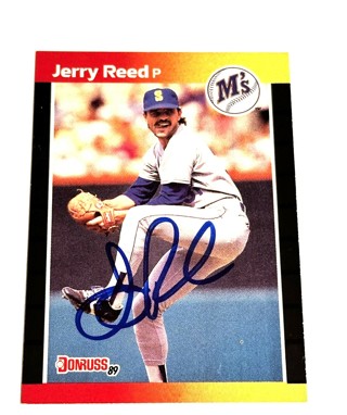 Autographed 1989 Donruss Baseball Card Jerry Reed Seattle Mariners #657