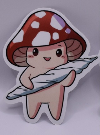 Cute Mushroom Sticker - Joint/Weed