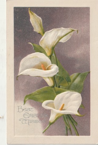 Vintage Used Postcard: (m): Pre Linen: Best Easter Wishes