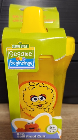 NEW - Sesame Street - Yellow Big Bird Sippy Cup - ages 6+ months