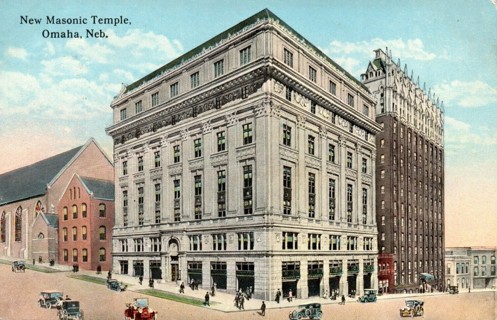 1900's Unused New Masonic Temple Omaha Post Card