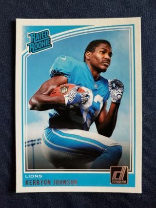 2018 Donruss Rated Rookie Kerryon Johnson