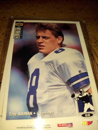 2-card lot football Troy Aikman And Warren Moon