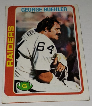♨️♨️ 1978 Topps George Buehler Football card # 392 Oakland Raiders ♨️♨️ 