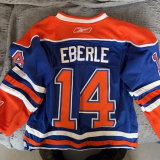 Child’s Oilers Hockey Jersey #14 EBERLE all stitched