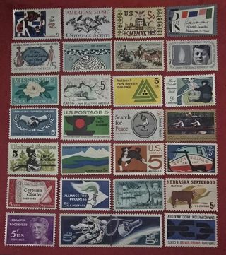 Twenty Eight Mint. 05 US Postage Stamps