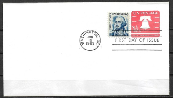 1968 ScU548A 1& 6/10 Liberty Bell postal stationary FDC