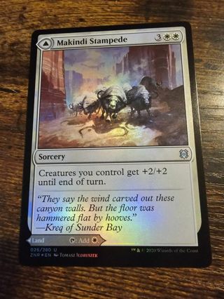 Magic the gathering mtg Makindi Stampede foil card Zendikar Rising