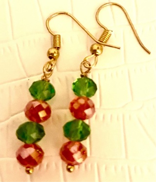 ✥ Green/red Christmas EARRINGS ✥New!!❥❥❥Free shipping!! 