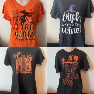 4 Spooky Halloween themed shirts 