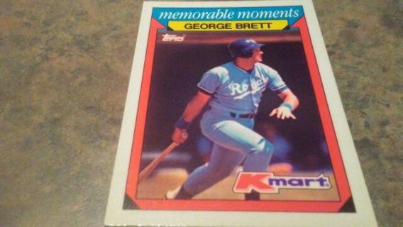 1988 TOPPS KMART MEMORABLE MOMENTS GEORGE BRETT KANSAS CITY ROYALS BASEBALL CARD# 3