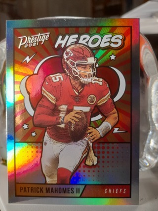 FOIL Patrick Mahomes II Silver Heroes KC Chiefs $BV 20.00 He-3