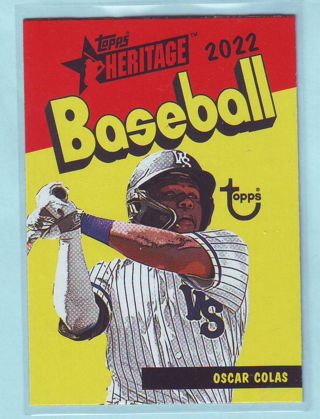 2022 Topps Heritage Minors Oscar Colas INSERT Baseball Card # 73PC-18 White Sox