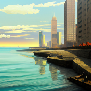 Listia Digital Collectible: Lake Michigan Downtown Chicago