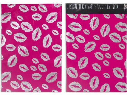 ↗️⭕(2) SHINY LIPSTICK POLY MAILERS 10x13"⭕