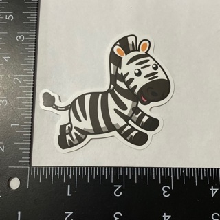 Baby zebra Kawaii large sticker decal NEW 