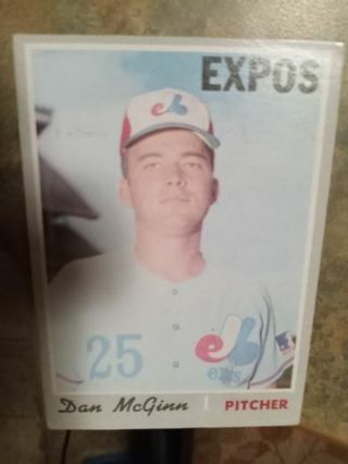 1970 T.C.G. DAN MCGINN MONTREAL EXPOS BASEBALL CARD# 364