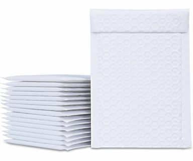 ➡️⭕(1) 4×8" WHITE BUBBLE MAILER⭕