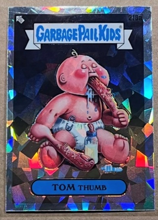 Garbage Pail Kids CHROME Series 6 - Tom Thumb #218a ATOMIC Refractor