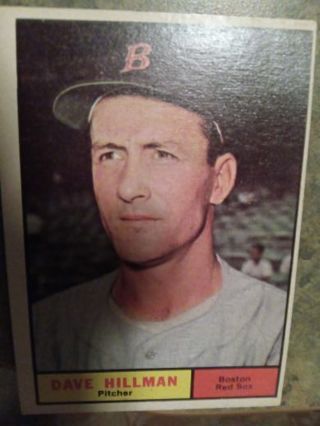 1961 TOPPS DAVE HILLMAN BOSTON RED SOX BASEBALL CARD# 326