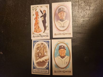 4 card lot minis, ginter