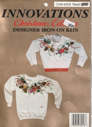 NIP Iron-on Applique Kit: Christmas Edition