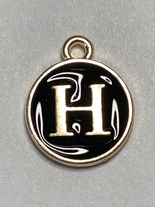 BLACK AND GOLD INITIAL LETTERS~#H2~FREE SHIPPING!