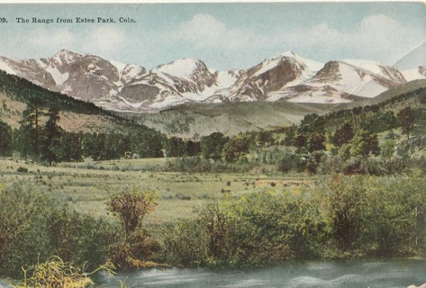 Vintage Unused Postcard: Pre Linen: Range from Estes Park, CO