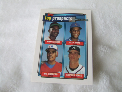 1992 Chipper Jones Atlanta Braves Top Prospects Topps Card #551