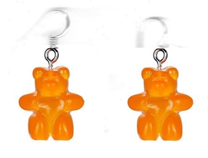 SP ORANGE GUMMY BEAR EARRINGS (PLEASE READ DESCRIPTION