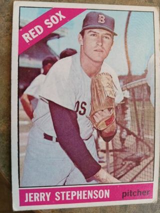 1966 T.C.G. JERRY STEPHENSON BOSTON RED SOX BASEBALL CARD# 396