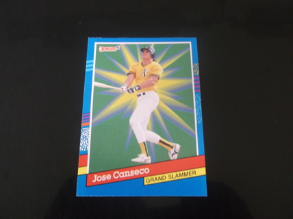 1991 Donruss   Grand Slammer    Jose Canseco  insert  card  #   4   Oakland Athletics