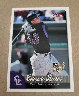 2007 Fleer Troy Tulowitzki rookie card Colorado Rockies