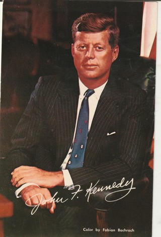 Vintage Unused Postcard: John F Kennedy