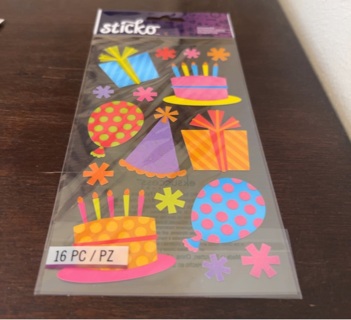 Sticko happy birthday stickers 