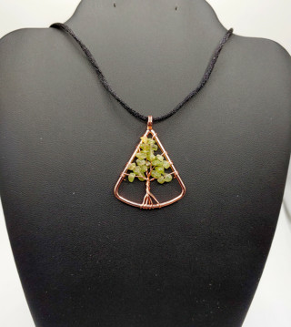 Lovely New Peridot Tree of Life Necklace