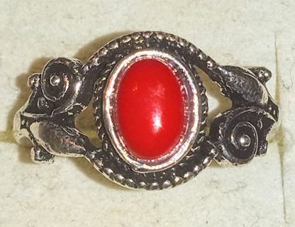 Carnelian Stone & Antique Finish Ring