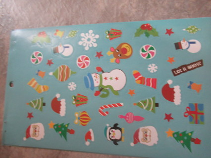Darling sheet of  *HOLIDAY*  themed stickers--NEW